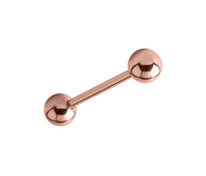 Rose Gold Straight Bars 16 Gauge