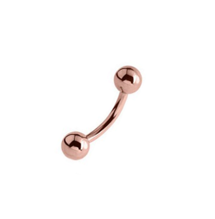 Rose Gold Curved Bars 16 Gauge