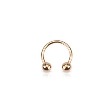 Rose Gold Horseshoes 16 Gauge