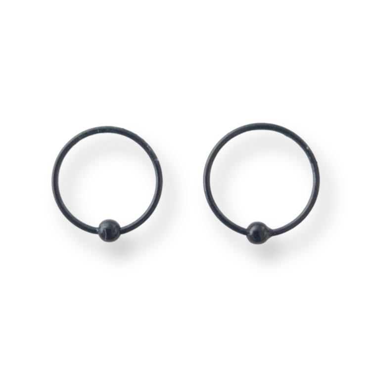 Sterling Silver Nose Rings with Ball