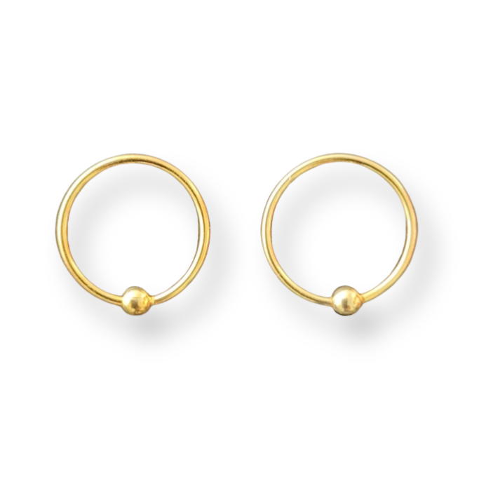 Sterling Silver Nose Rings with Ball