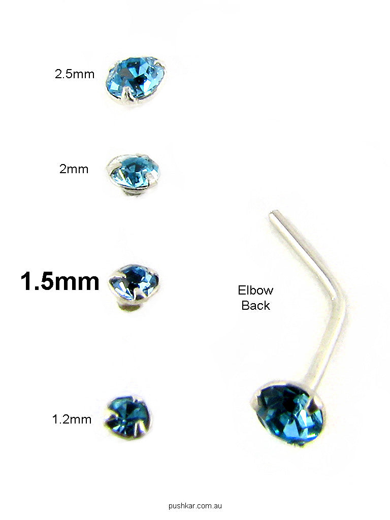 Aquamarine Sterling Silver Stud