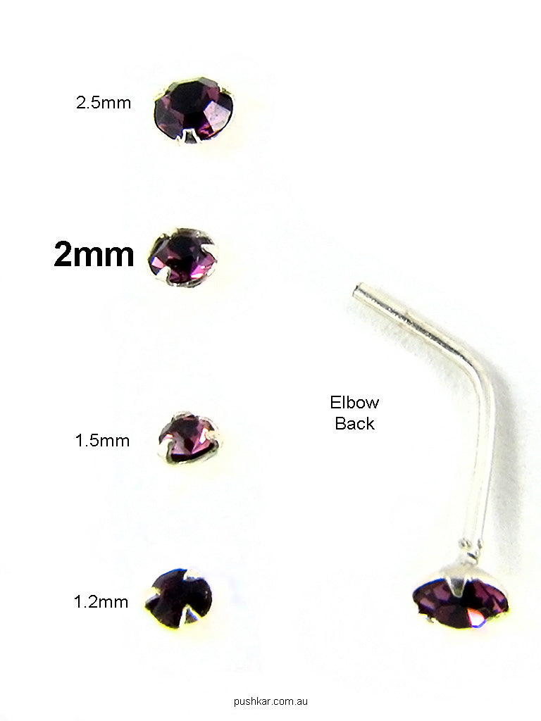 Amethyst Sterling Silver Stud