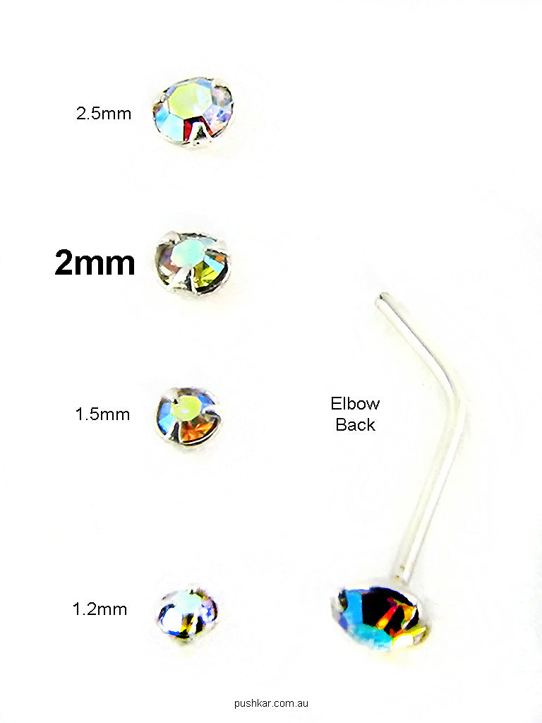 Rainbow Sterling Silver Stud