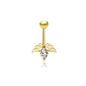 Winged Vertical Helix Gold