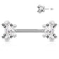Clear Crystal Nipple Bar