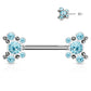 Blue Crystal Nipple Bar