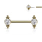 Gold Crystal Nipple Bar