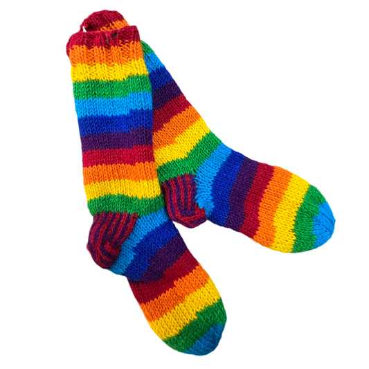 Rainbow Woollen Socks