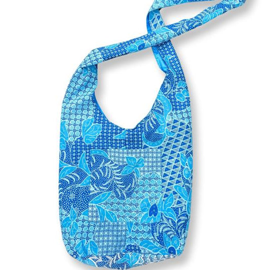 Bohemian Cotton Batik Shoulder Bag Blue