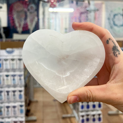 Selenite Crystal Heart Bowl