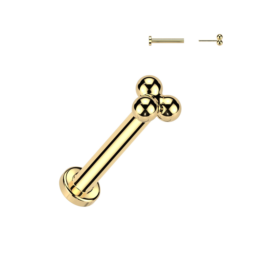 Three Dot Silver Titanium Gold