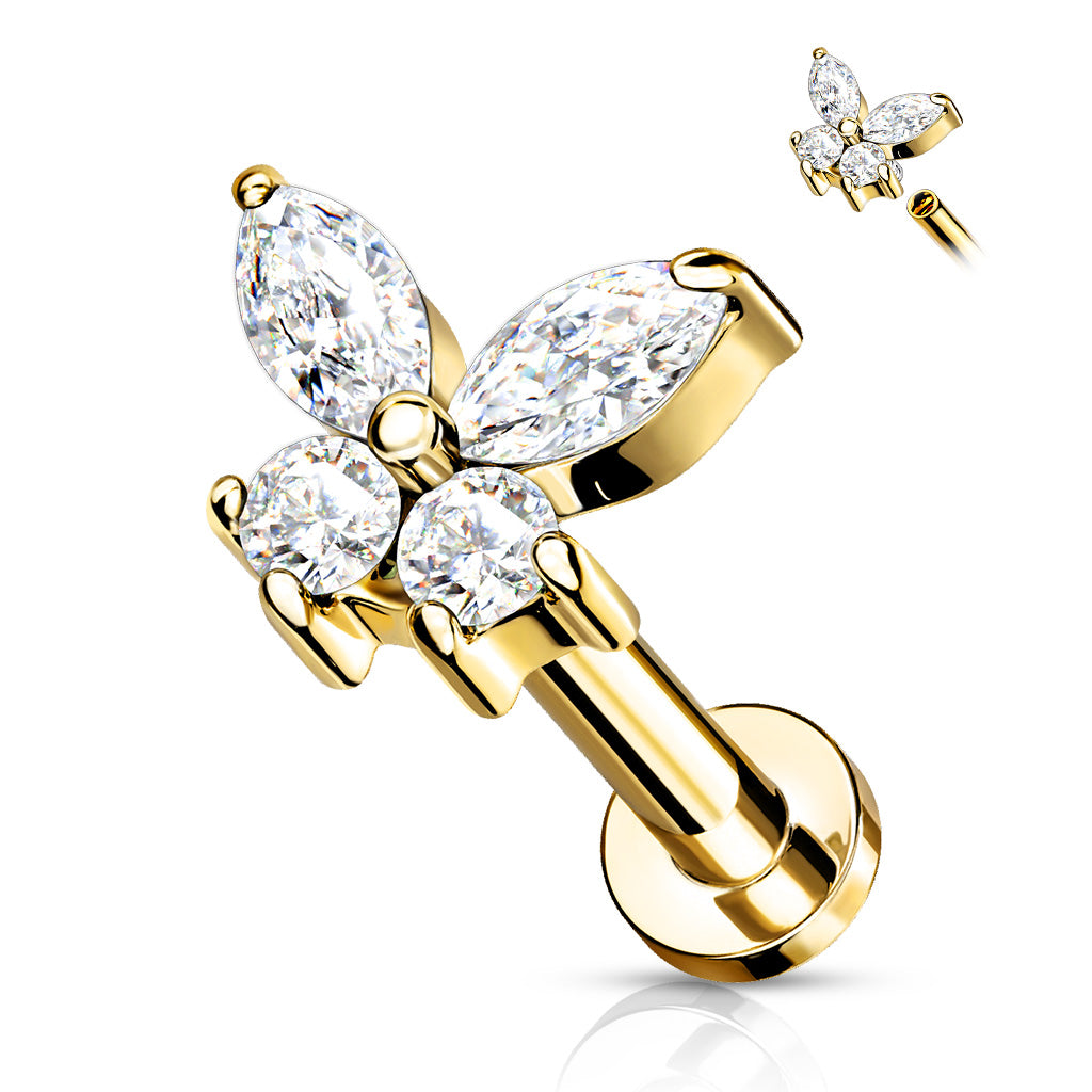 Butterfly Crystal Gold