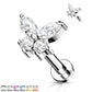 Butterfly Labret Bar Flat Back Stud