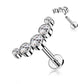 Curved Gem Labret Bar Surgical Steel