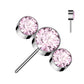 Threadless Push Pin Titanium Nipple Bars 16 Guage Gem