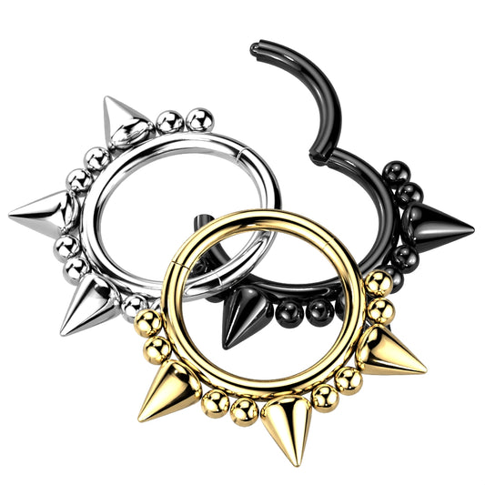 Spiked Septum Clicker Ring