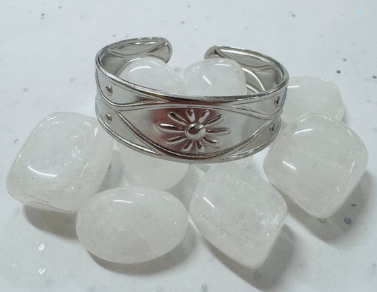 Silver Flower Power Cuff