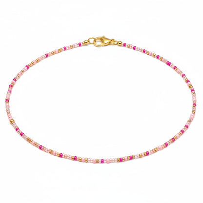 Pink Sunset Seed Bead Chocker
