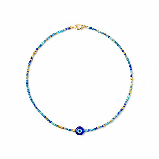 Evil Eye Seed Bead Chocker