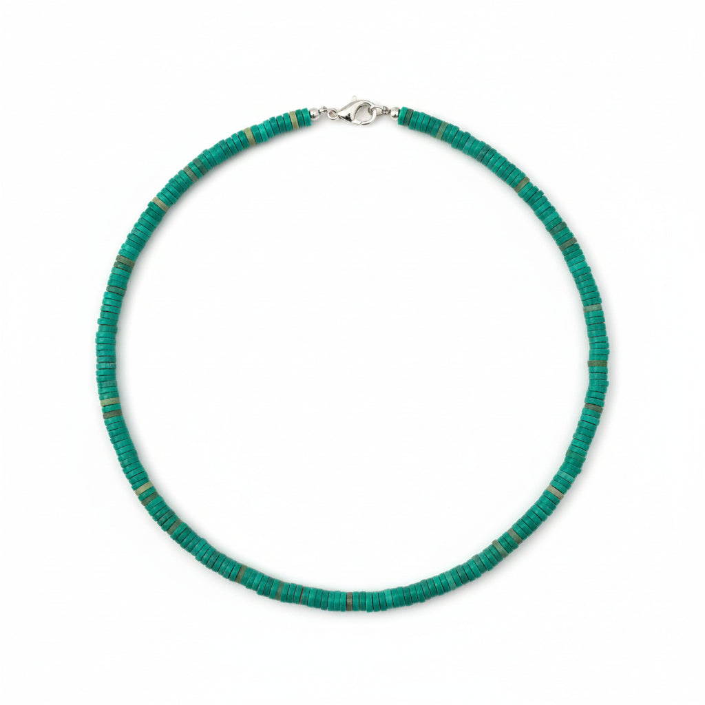 Dark Green Pearl Polymer choker