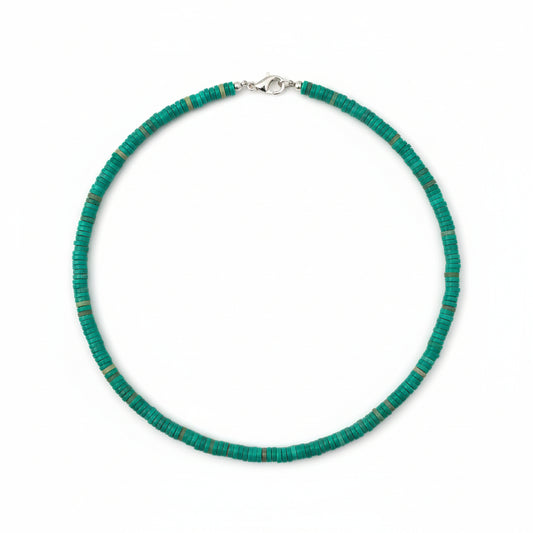 Dark Green Pearl Polymer choker