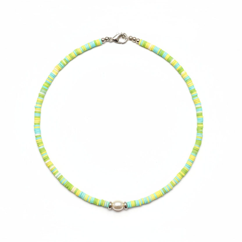 Light Green Pearl Polymer choker