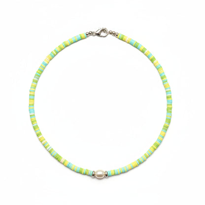 Light Green Pearl Polymer choker