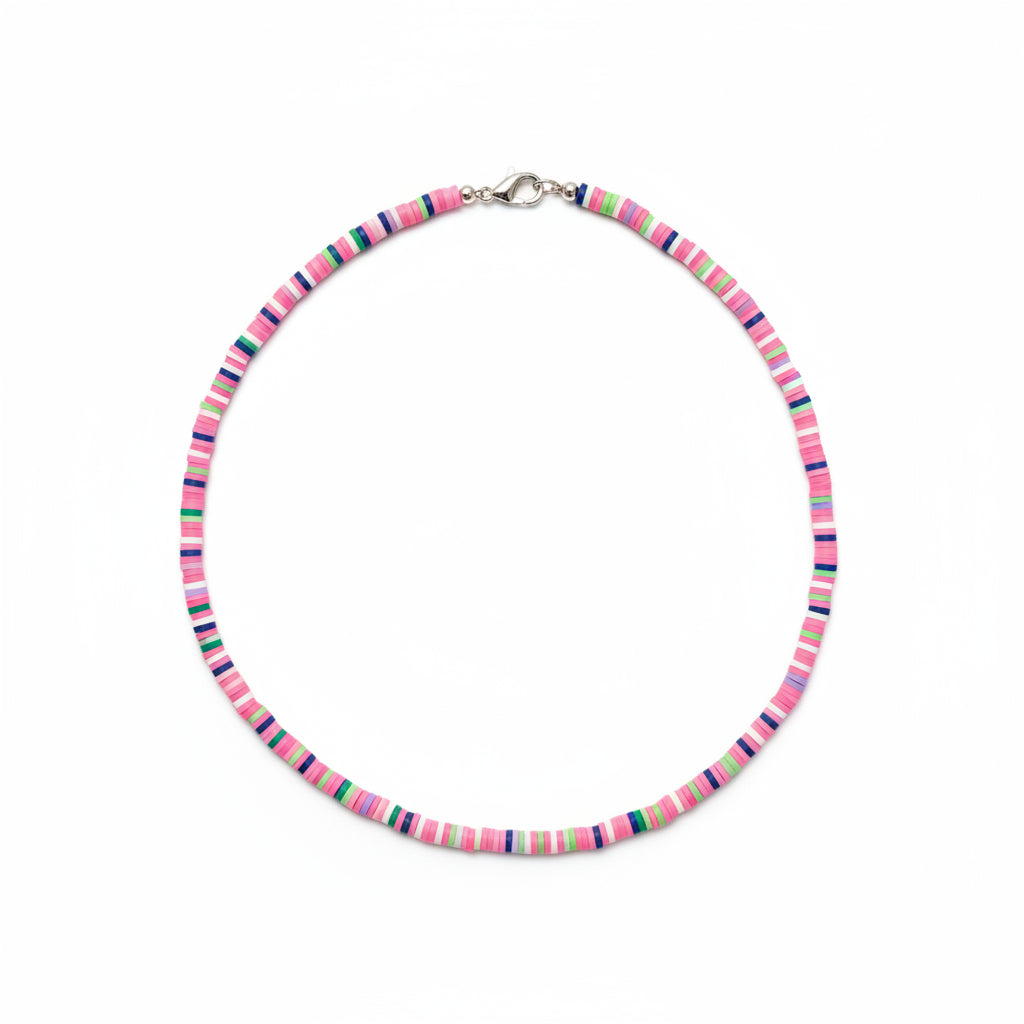 Light Pink Rainbow Polymer choker