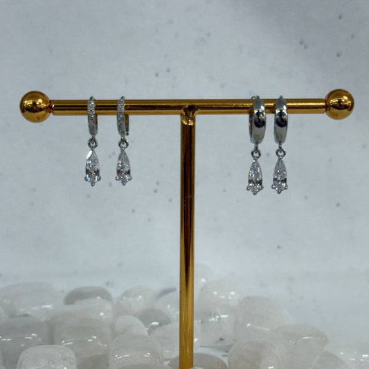 Silver Teardrop Earrings