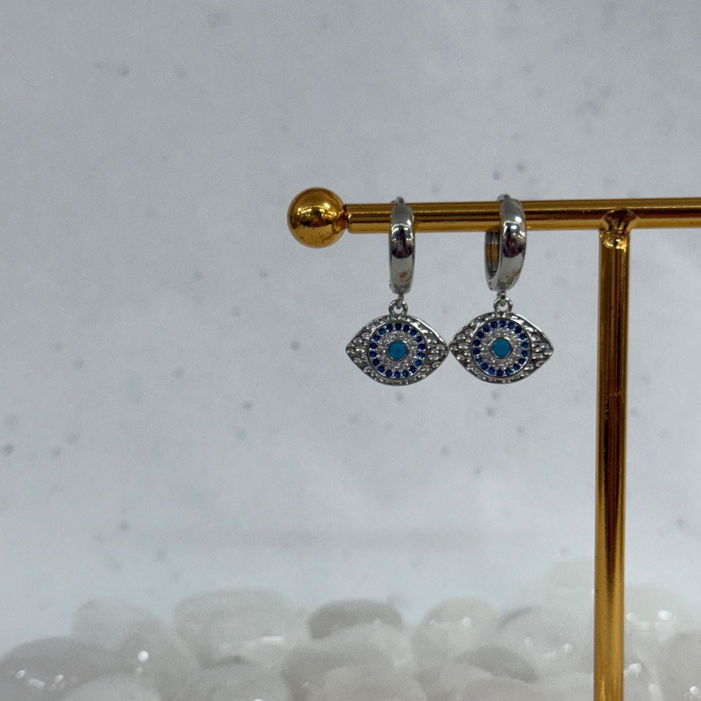 Silver Sparkle Evil Eye