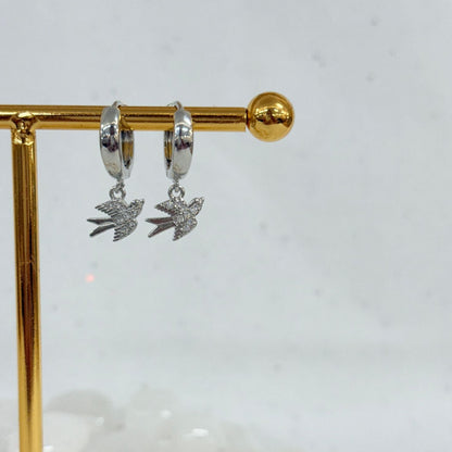 Silver Dove Earrings