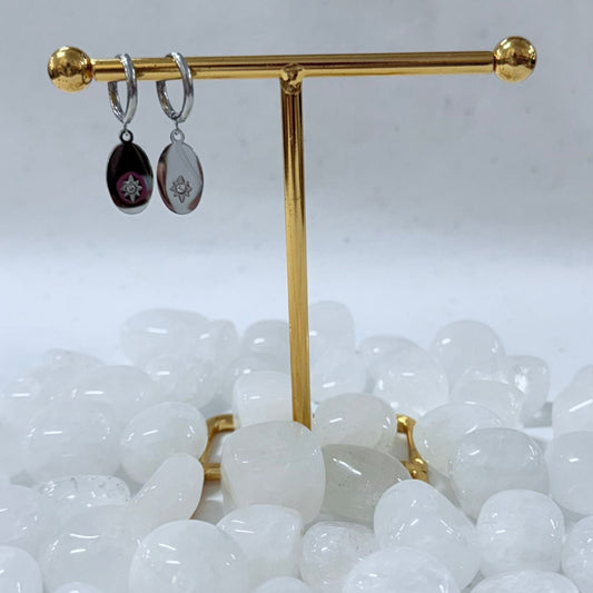Silver North Star Earring