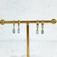 Gold Blue Drop Earrings