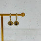 Gold & Purple Evil Eye Earrings