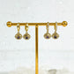 Gold & Purple Evil Eye Earrings