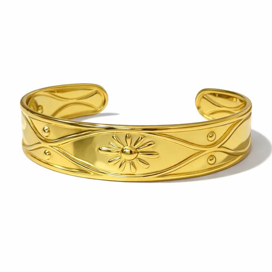 Flower Power Cuff Gold