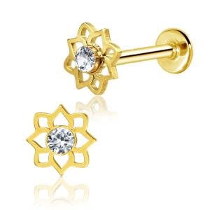 Geometric flower Gold