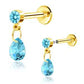 Blue Dangle Gold