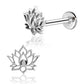 Lotus Labret Bar Flat Back Stud