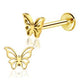 Butterfly Labret Bar Flat Back Stud