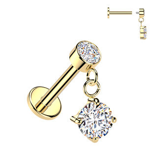Cubic Zirconia Drop Gold