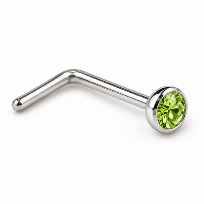 Peridot Surgical Steel Stud
