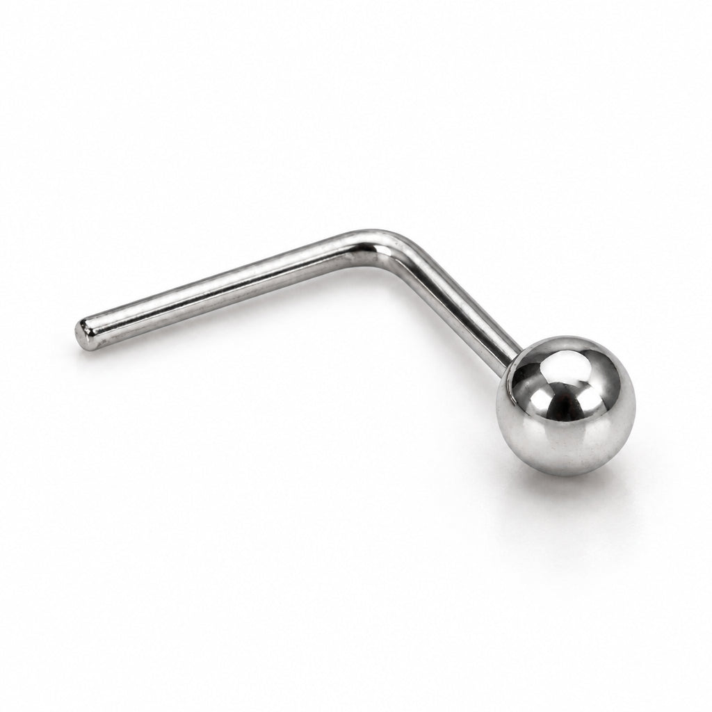 Gold Ball Sterling Silver Stud