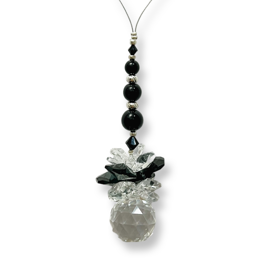 Black Obsidian Crystal Drop