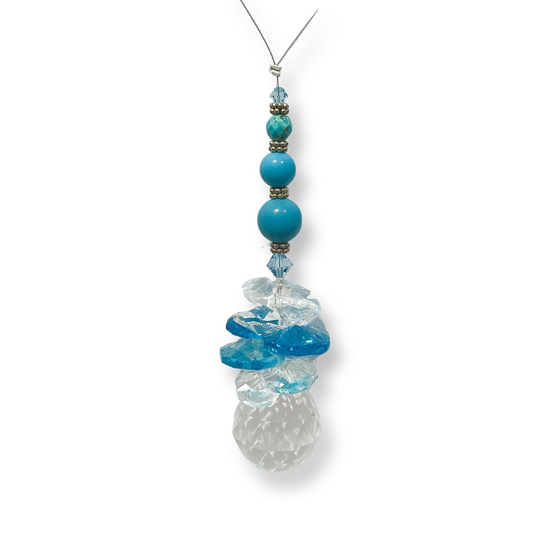 Blue Turquoise Crystal Drop
