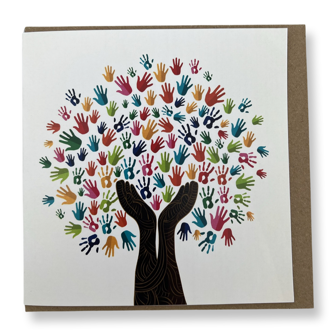 Tree Cards Hand Tree Of Hands Card – Pushkar