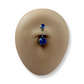 Sapphire Double Jewel Belly Bar