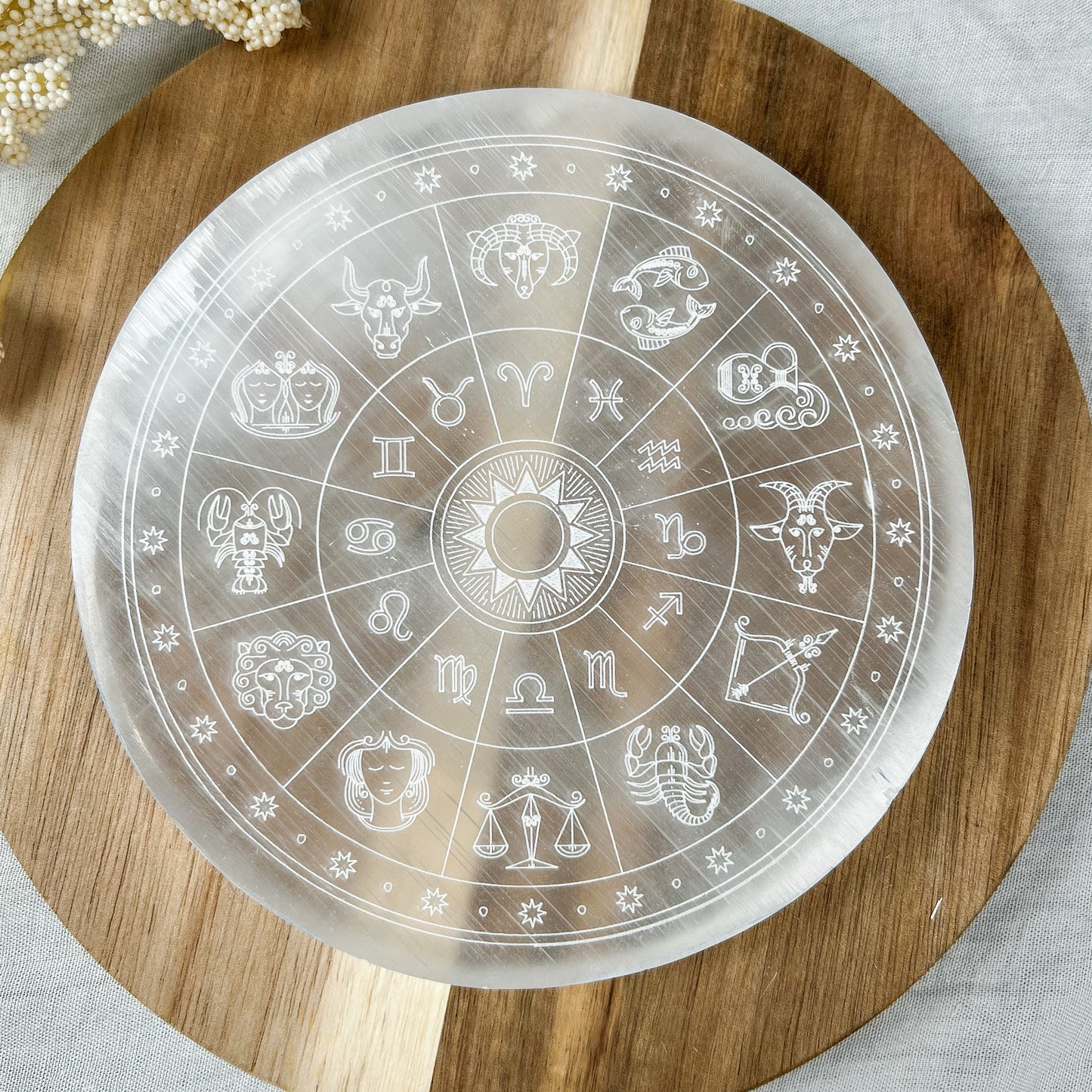 Zodiac Selenite Charging plate
