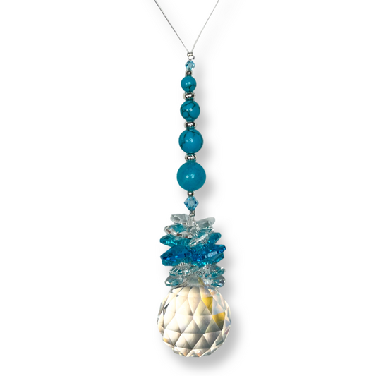 Blue Turquoise Crystal Drop